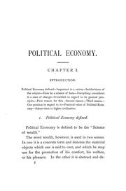 Cover of: First principles of political economy, with reference to statesmanship and the progress of civilization
