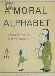 Cover of: A moral alphabet by Hilaire Belloc