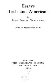 Cover of: Essays, Irish and American by John Butler Yeats
