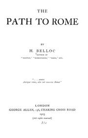 Cover of: The path to Rome by Hilaire Belloc