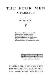 The four men; a farrago by Hilaire Belloc