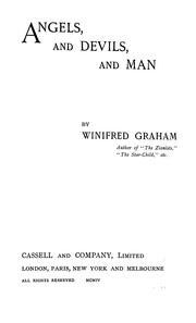 Cover of: Angels, and devils, and man.