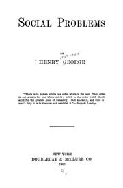 Cover of: Social problems by Henry George