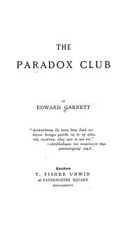 Cover of: The Paradox Club