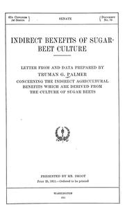 Cover of: Indirect benefits of sugar-beet culture by Truman Garrett Palmer