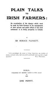 Cover of: Plain talks to Irish farmers ....
