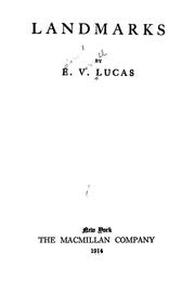 Cover of: Landmarks by E. V. Lucas
