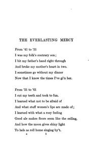 Cover of: The everlasting mercy and The widow in the Bye street by John Masefield