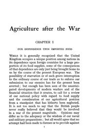 Cover of: Agriculture after the war by Hall, Daniel Sir