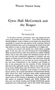Cover of: Cyrus Hall McCormick and the reaper: (From the Proceedings of the State Historical Society of Wisconsin for 1908)