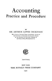 Cover of: Accounting practice and procedure