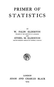 Cover of: Primer of statistics
