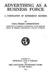 Advertising as a business force by Cherington, Paul Terry