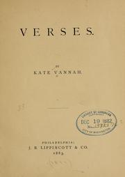 Cover of: Verses.