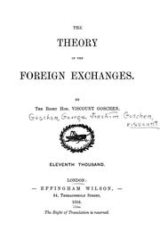 Cover of: The theory of the foreign exchanges ...: 11 thous