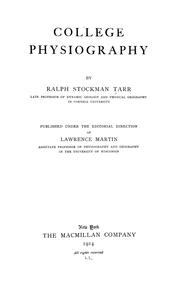 Cover of: College physiography by Ralph S. Tarr