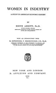 Cover of: Women in industry by Edith Abbott