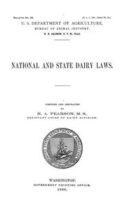 Cover of: National and state dairy laws.