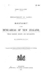 Cover of: Report of the dune-areas of New Zealand | New Zealand. Dept. of Lands and Survey.