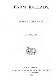 Cover of: Farm ballads by Will Carleton, Will Carleton