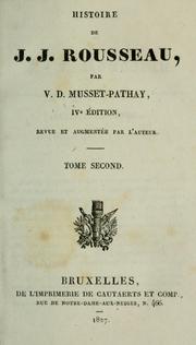 Cover of: Histoire de J.J. Rousseau