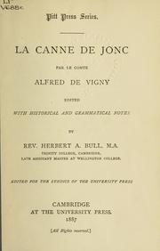 Cover of: La canne de jonc by Alfred de Vigny