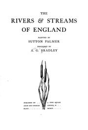 Cover of: The rivers & streams of England: painted by Sutton Palmer