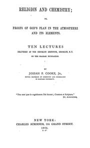 Cover of Religion and chemistry by Cooke, Josiah Parsons