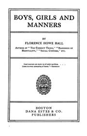 Cover of: Boys, girls and manners