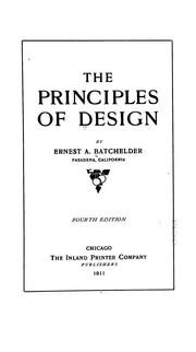Cover of: The principles of design by Ernest A. Batchelder