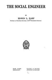 Cover of: The social engineer by Earp, Edwin Lee