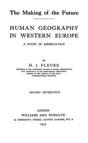 Cover of: Human geography in western Europe: a study in appreciation