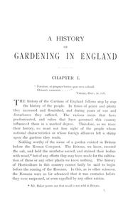 Cover of: A History of gardening in England