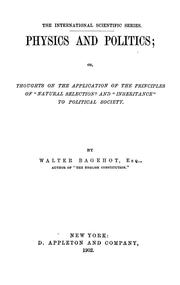 Cover of: Physics and politics by Walter Bagehot