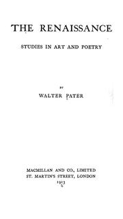 Cover of: The renaissance by Walter Pater