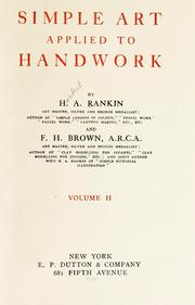 Cover of: Simple art applied to handwork