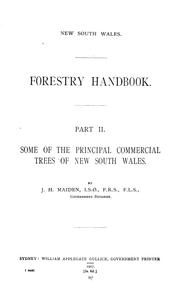 Cover of: Forestry handbook ... by New South Wales. Dept. of Lands. Forestry branch.