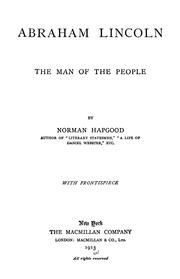 Cover of: Abraham Lincoln, the man of the people