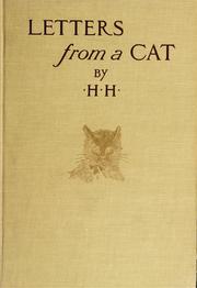 Cover of: Letters from a cat.: Published by her mistress for the benefit of all cats and the amusement of little children