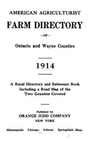 American agriculturist farm directory of Ontario and Wayne counties [New York] 1914