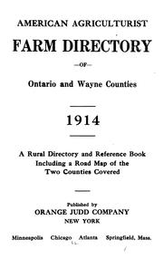 Cover of: American agriculturist farm directory of Ontario and Wayne counties [New York] 1914 by 