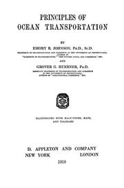 Cover of: Principles of ocean transportation