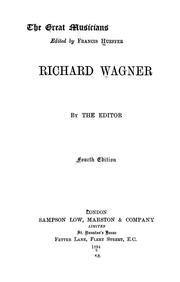 Cover of: Richard Wagner by Francis Hueffer