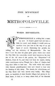 Cover of: The mystery of Metropolisville by Edward Eggleston, Edward Eggleston