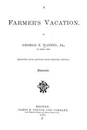 Cover of: A farmer's vacation