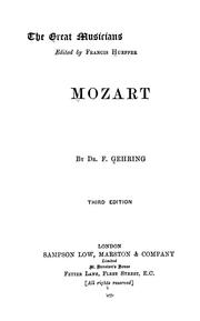 Cover of: Mozart by Franz Eduard Gehring