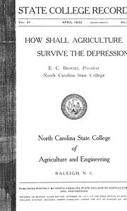 Cover of: How shall agriculture survive the depression