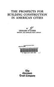 Cover of: The prospects for building construction in American cities