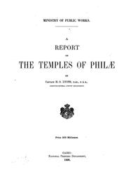 Cover of: A report on the temples of Philæ