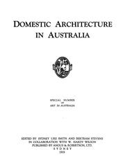 Cover of: Domestic architecture in Australia ... by Sydney Ure Smith